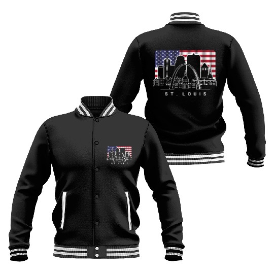 St. Louis Missouri American Flag Baseball Jackets