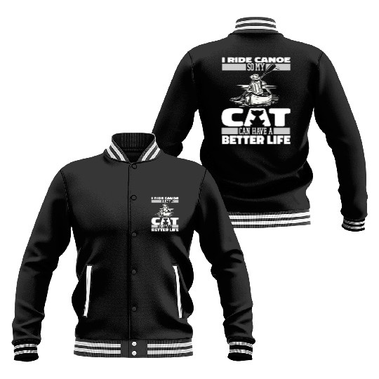 Canoe Canoeing Canoeist Cat Baseball Jackets