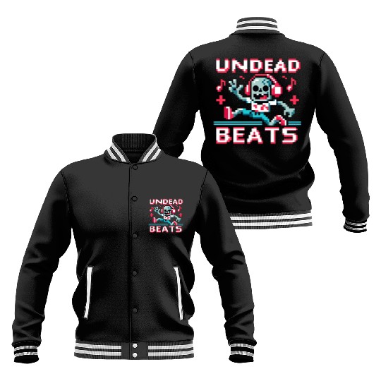 Undead Beats - 8-bit Zombie Groove Baseball Jackets