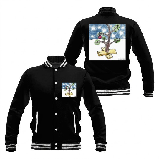 Christmas Holiday Cartoon Christmas Tree Baseball Jackets