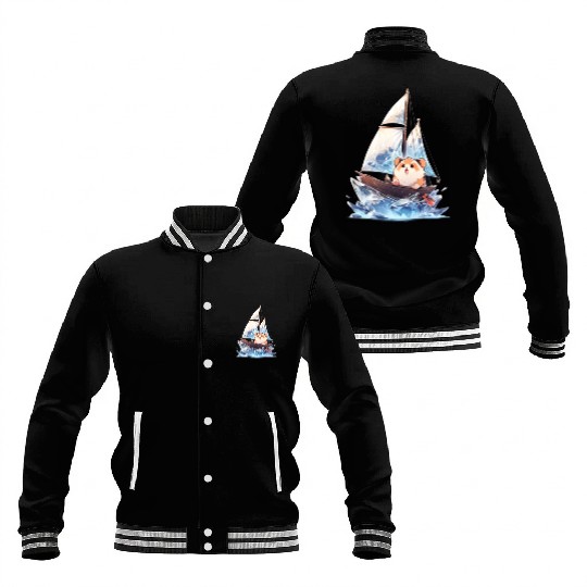 Ice Sailing Hamster Ice Sailor Ice Boating Baseball Jackets