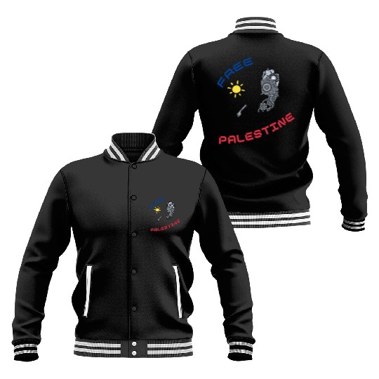 FREE PALESTINE, FREE GAZA PALESTINE. Baseball Jackets