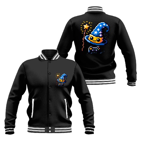 Gamer Wizard 8-Bit Hat with Controller Wand Baseball Jackets