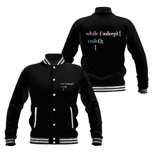 Programming Code Computer Science Funny Programmer Baseball Jackets