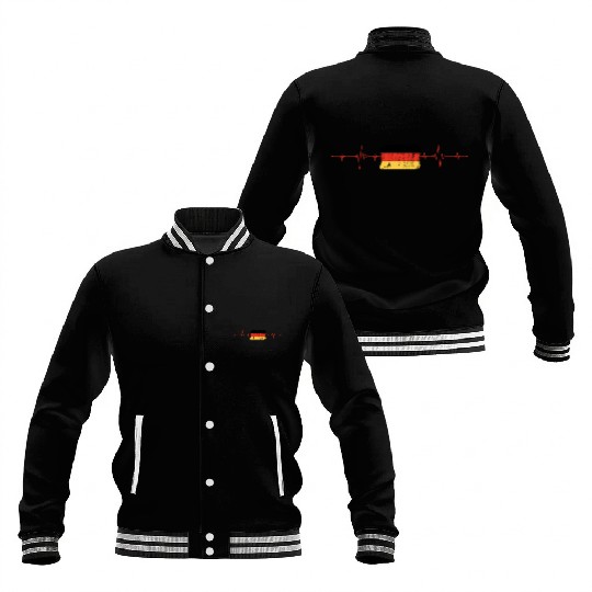 Germany Flag Heartbeat Baseball Jackets