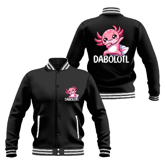 Dabbing Axolotl Dancer Kawaii Newt Baseball Jackets