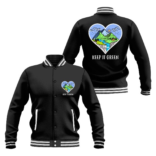 Environment keep it green Baseball Jackets