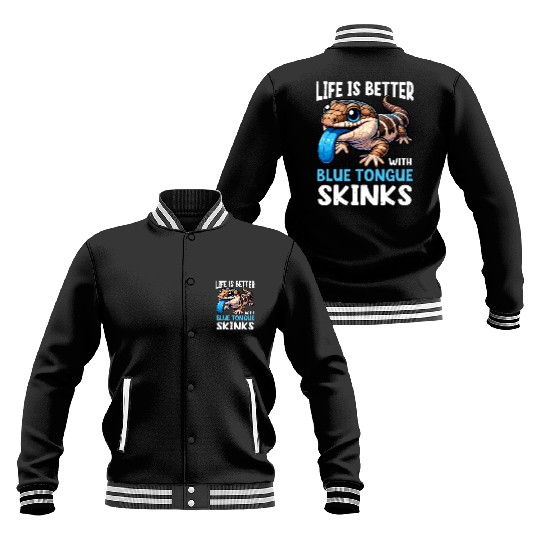 Lizard Collector Reptile Lover Blue Tongue Skink Baseball Jackets
