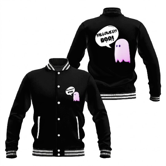 Boo Halloween Baseball Jackets