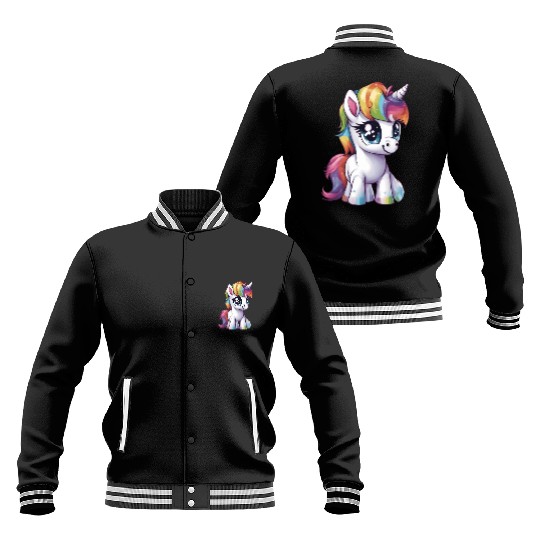 Baby Rainbow Unicorn Baseball Jackets