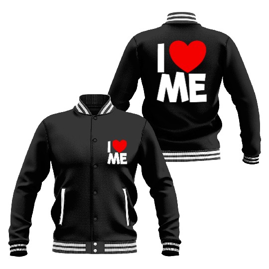 I Love Me Red Heart Self Love Affirmation Baseball Jackets