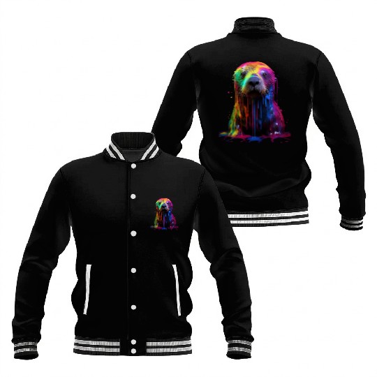 Rainbow Sea Otter Baseball Jackets