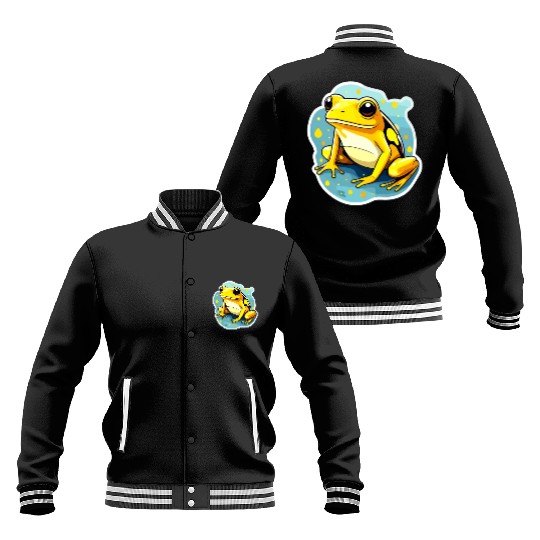 Golden Poison Frog Illustration Baseball Jackets