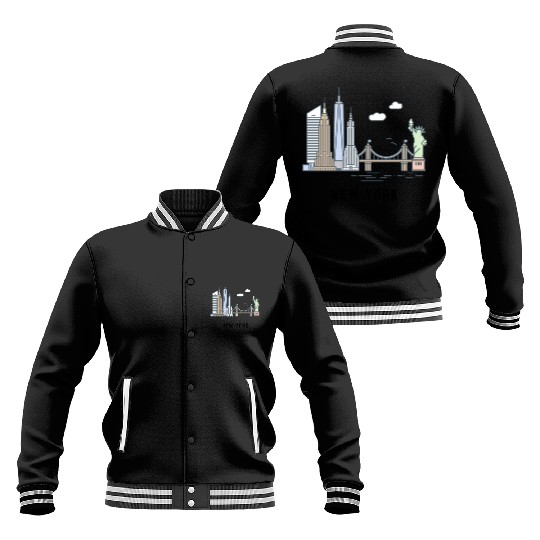 New York City SKYLINE Baseball Jackets