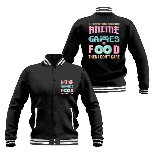 Anime Game And Food Baseball Jackets