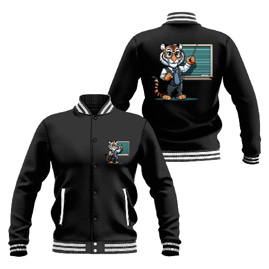 Cute Tiger Teacher Baseball Jackets