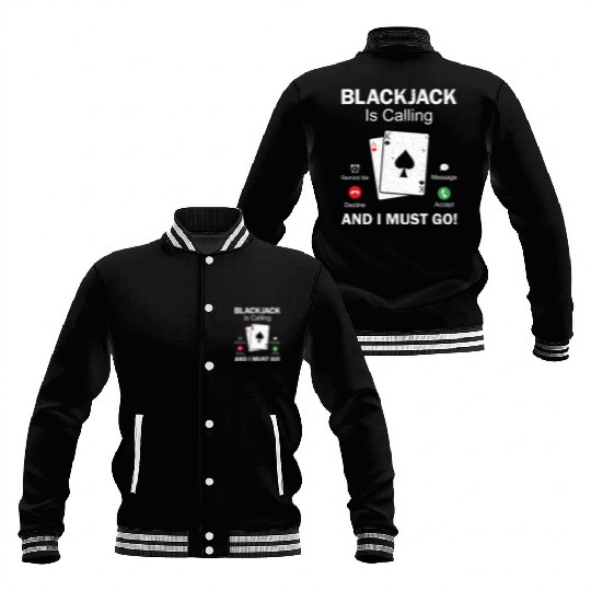 Blackjack Gambling 21 Blackjack Baseball Jackets