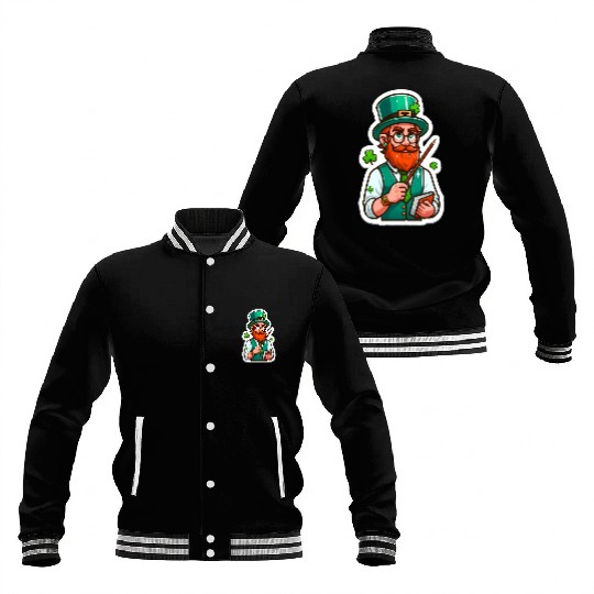 Irish bearded teacher, funny st patricks day Baseball Jackets