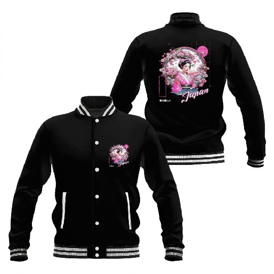 Sakura Serenity Baseball Jackets