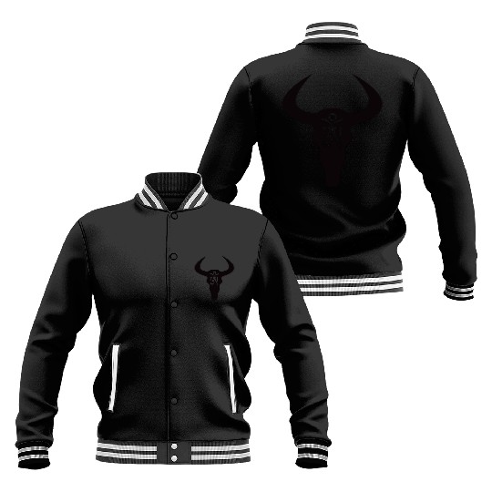 Wild yak skull with Tibetan inscriptions Baseball Jackets