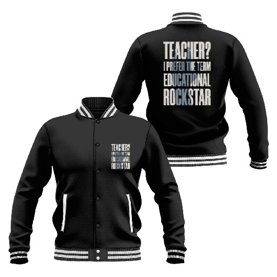 Funny Music Teacher - Educational Rockstar Baseball Jackets