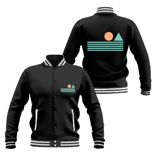 Retro Sunrise Baseball Jackets