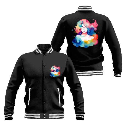 Color splash zodiac: Virgo Baseball Jackets