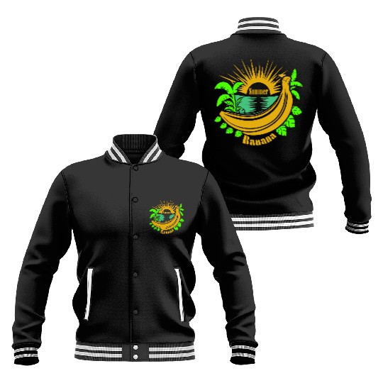 Banana Summer Vector Baseball Jackets Design