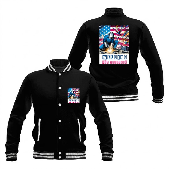 Welding USA Togehter Eagle USA Flag Baseball Jackets