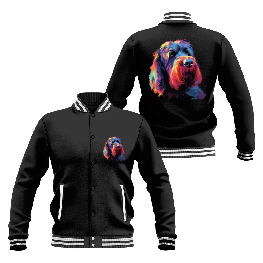 Colorful Russian Black Terrier Baseball Jackets