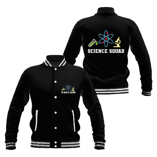 Science Squad Physics Teacher Baseball Jackets