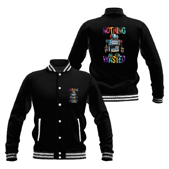 Nothing Wasted Robot Baseball Jackets