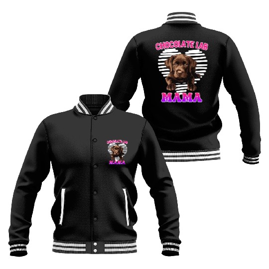 Labrador Retriever CHOCOLATE LAB MOM Labrador Baseball Jackets