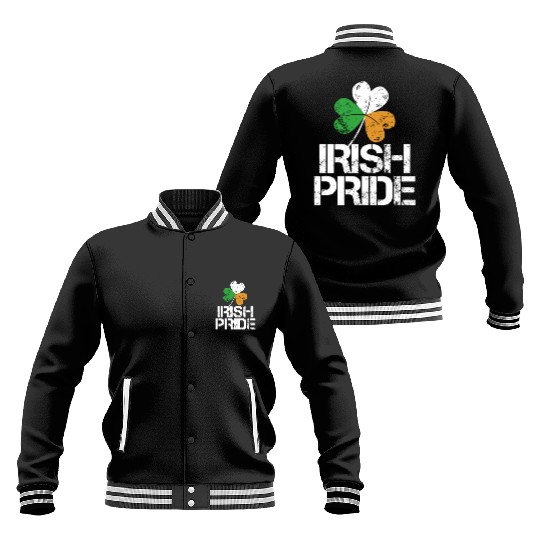 IRISH PRIDE Celtic Cross St Patricks Day Baseball Jackets