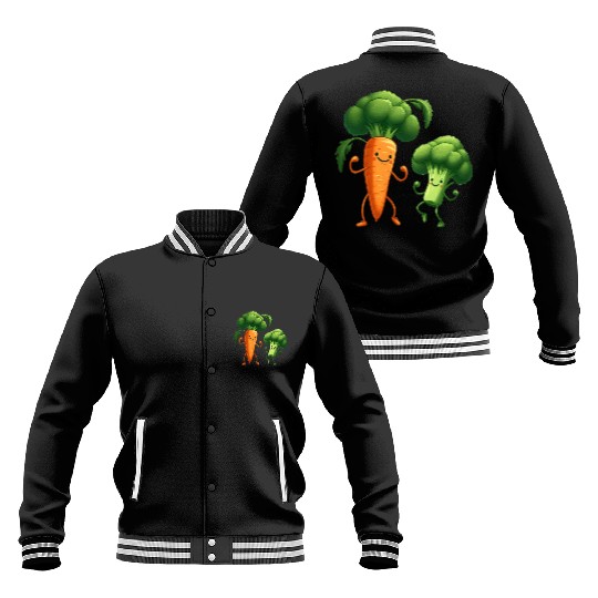 Carrot Dancing with Broccoli Baseball Jackets