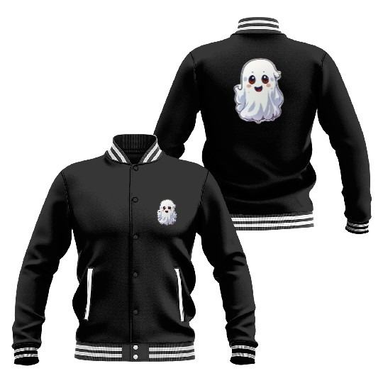 Cute Ghost Chibi Baseball Jackets
