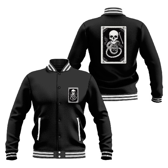 Skull Tarot Card Reader Astrology Occult Baseball Jackets