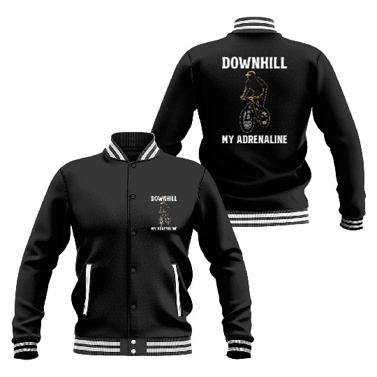 Mountain Biking Downhill Mountain Biker Baseball Jackets
