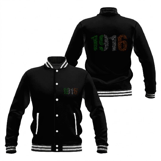 Easter 1916 Wordcloud Baseball Jackets