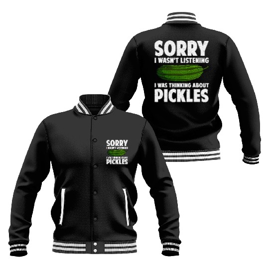 Pickle Design Cucumber Dill Pickle Lover Baseball Jackets