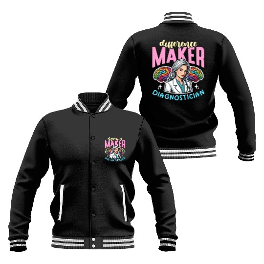School Psych Difference Maker School Counselor Baseball Jackets