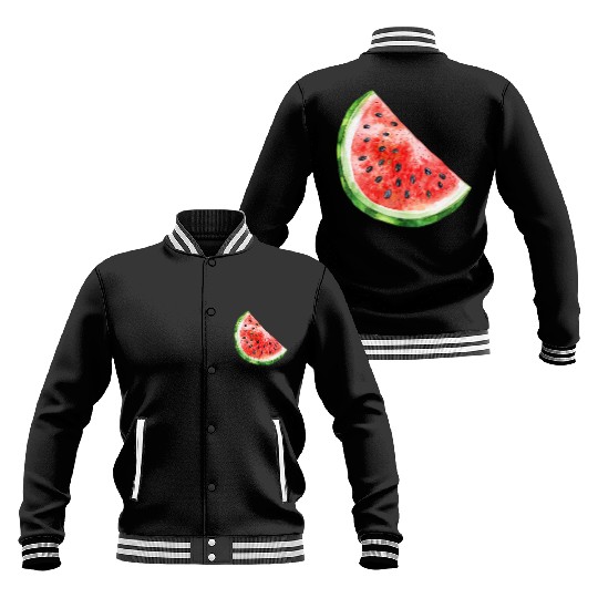 Watermelon Clipart - Fresh Summer Fruit Designs, Baseball Jackets