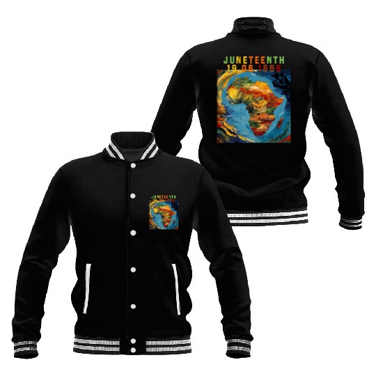Juneteenth 1865 Africa Map Baseball Jackets