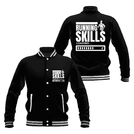 Running Skills Loading Funny Marathon Running Baseball Jackets