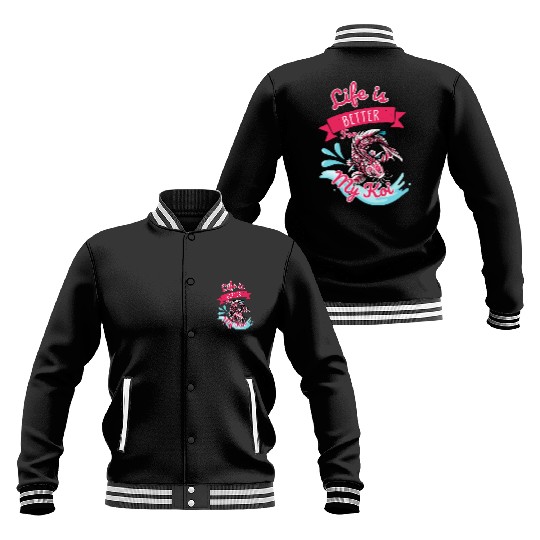 Koi fish swim gracefully Baseball Jackets