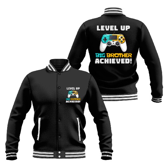 Funny Big Brother Level Up Baseball Jackets