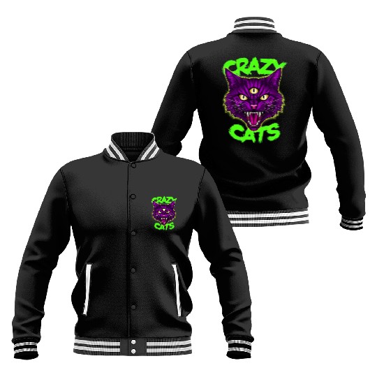 CRAZY CAT Baseball Jackets