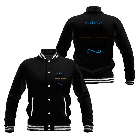 back to school typography design Baseball Jackets