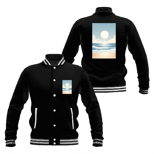 Refreshing sea view Baseball Jackets
