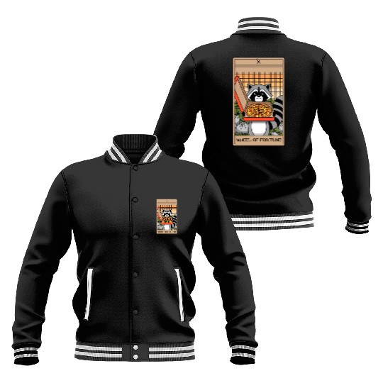 Wheel of Fortune Raccoons Tarot Card Baseball Jackets